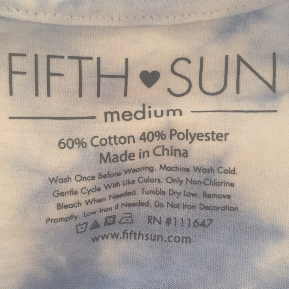 Fifth Sun Tie Dye Sleeveless Tee New - Picture 4 of 5